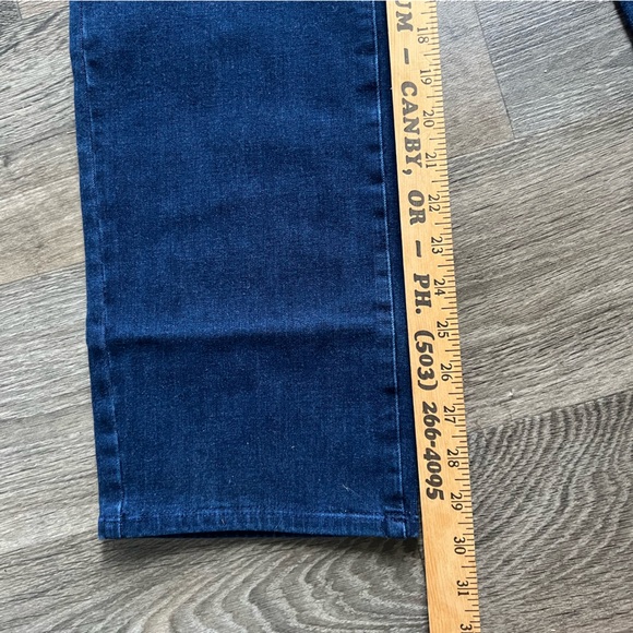 NWT L.L. Bean Super Stretch Slim Jeans Straight Leg Dark Indigo Women's size 14 - Picture 10 of 10